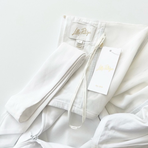 Lilly Politzer Kylo Mini Strapless Skirted Romper in Resort White 4 NWT - Picture 5 of 9